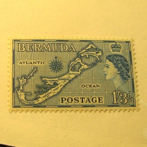 Bermuda Stamp Scott# 156 Map 1953-58  MH H50