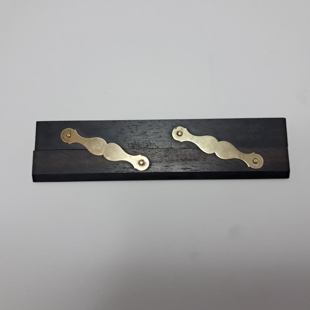 ANTIQUE EBONY AND BRASS 5 1/2" PARALLEL RULER
