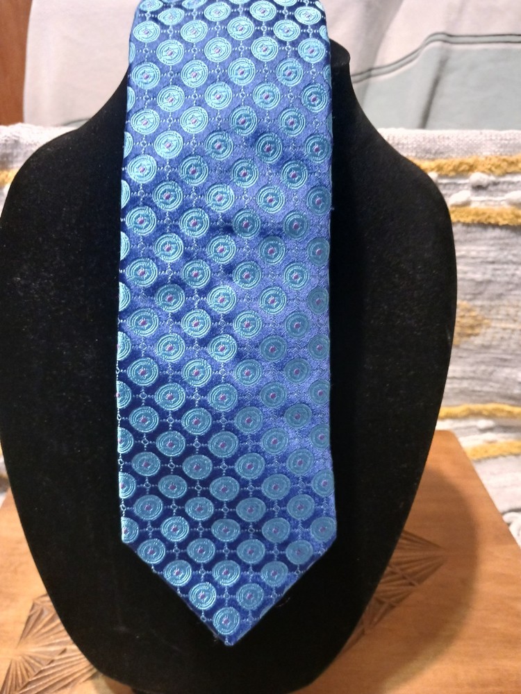 Ted Baker Geometric Printed Blue Tie