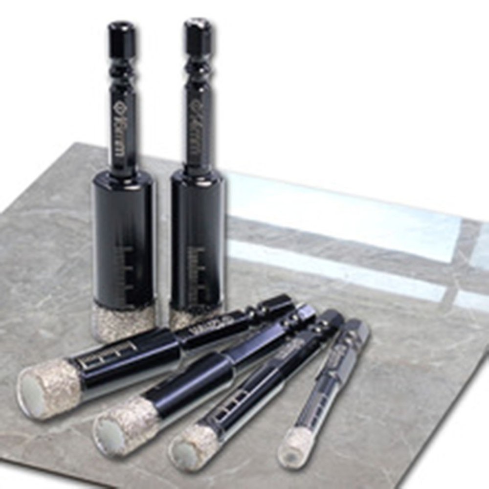 6-12mm Dry Ceramic Tile Drill Bit Triangular Shank Brazing Hole Opener Drilling