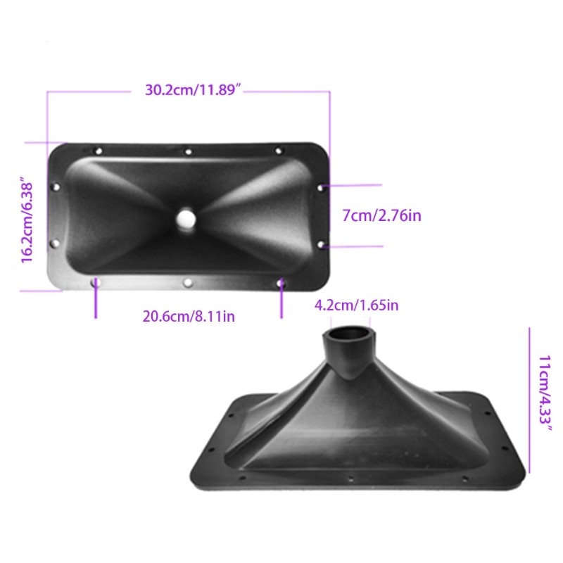 Horn Part Compact Size for Small Speaker Durability ABS Construction