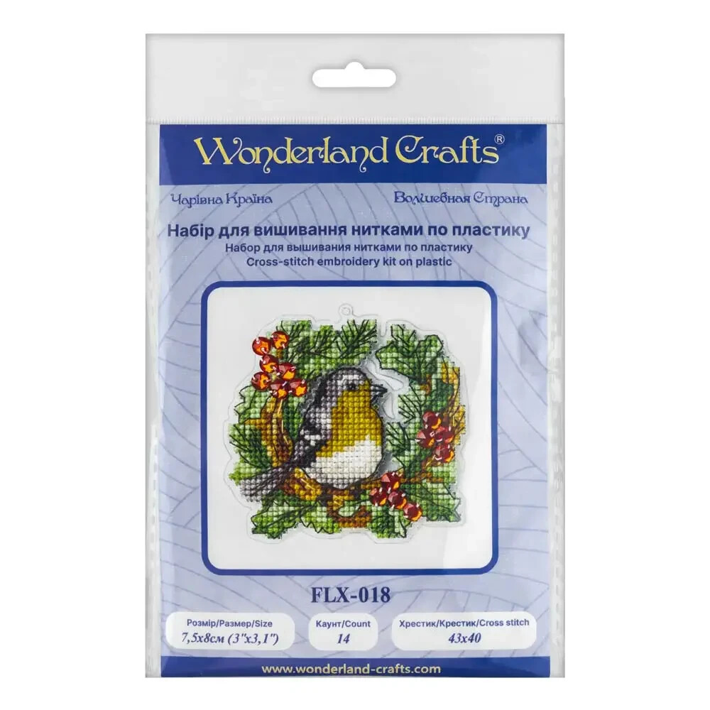 Plastic-based embroidery kit with threads Christmas stitching needlepoint crafts