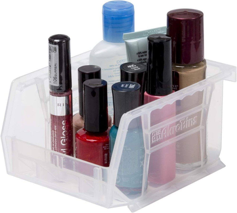 30210 Akrobins Plastic Storage Bins, Space-Saving Stackable Bins for Garage, Pan