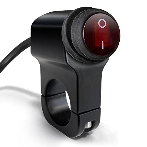 Motorcycle Handlebar Switch ATV Handlebar Light Switch 12V 1 Piece Red