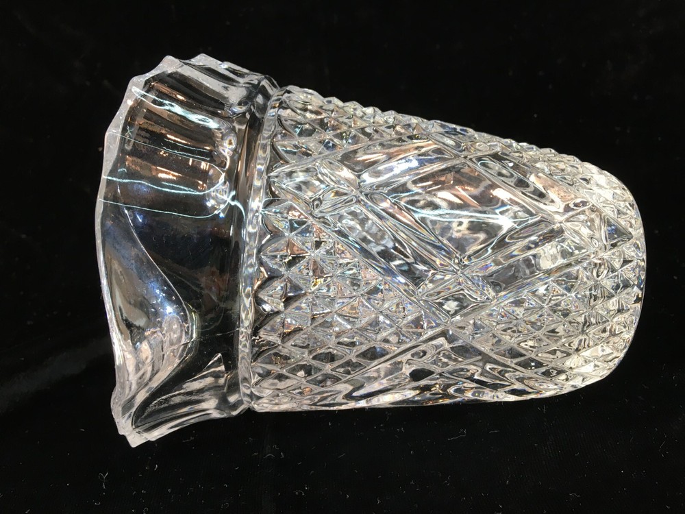 FTD 1985 Small Crystal Glass Pitcher Diamonf Pattern