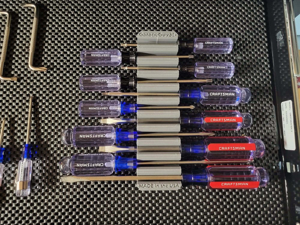 Screwdriver Organizer for Tool Box Drawers