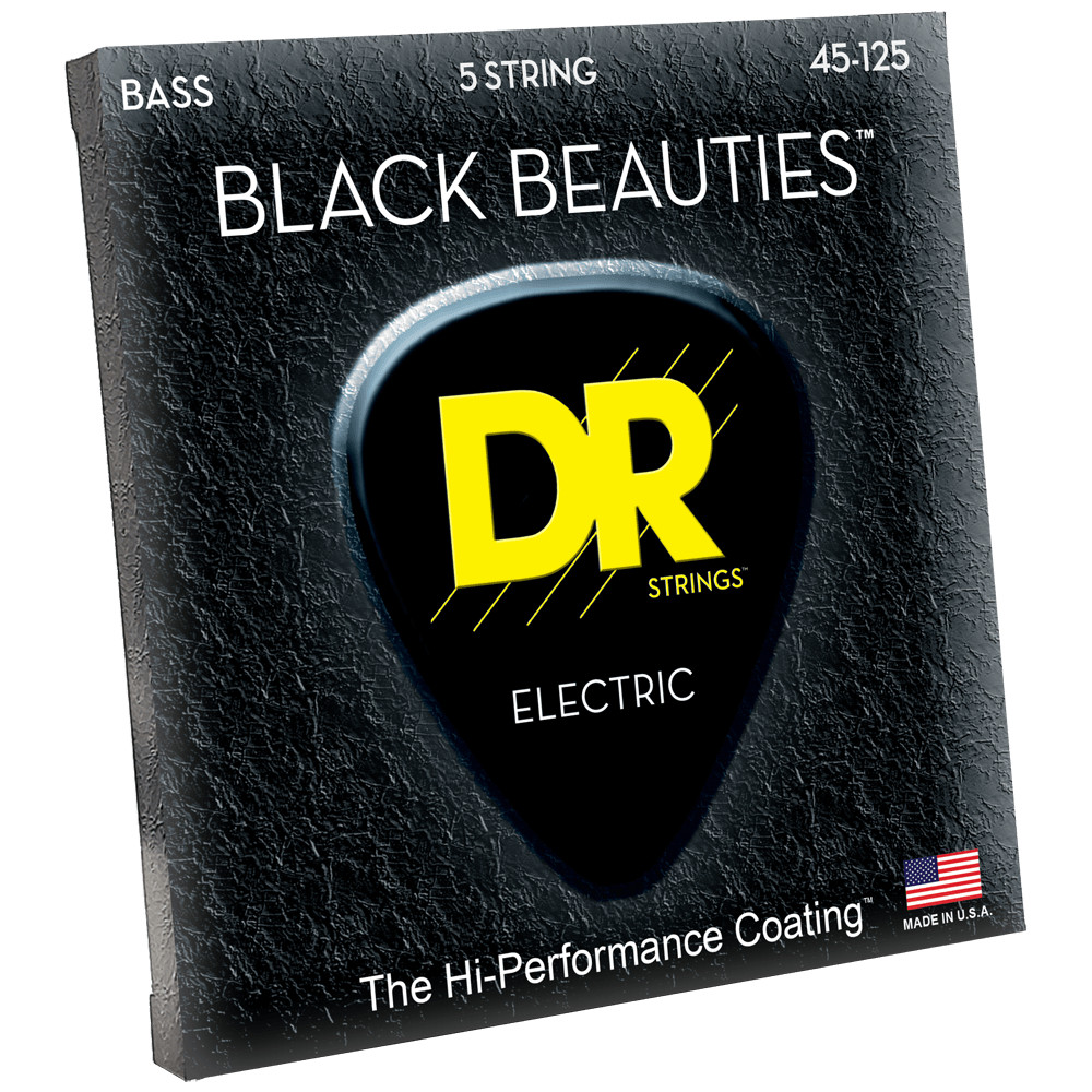 DR Strings Black Beauties BKB5-45 Medium 5-String 45-125
