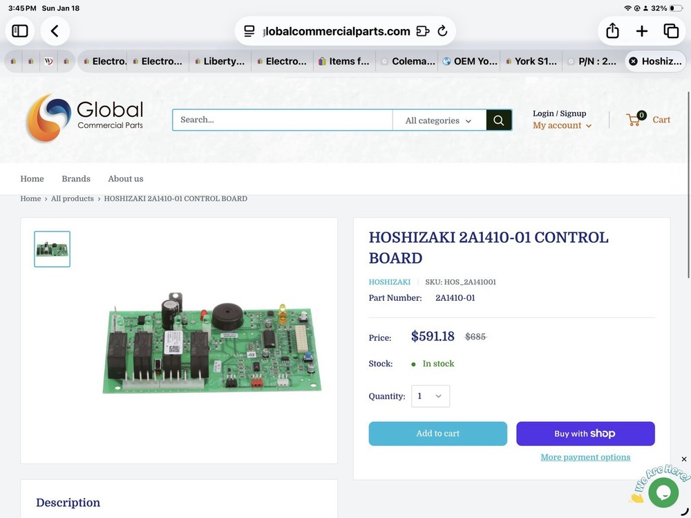 Hoshizaki 2A1410-01 Board Control