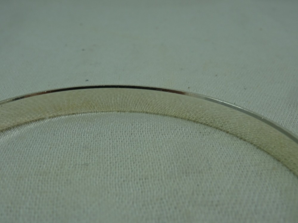 GRT Sterling Silver Bangle Bracelet 925 7mm 30.6grams Solid 8.5"
