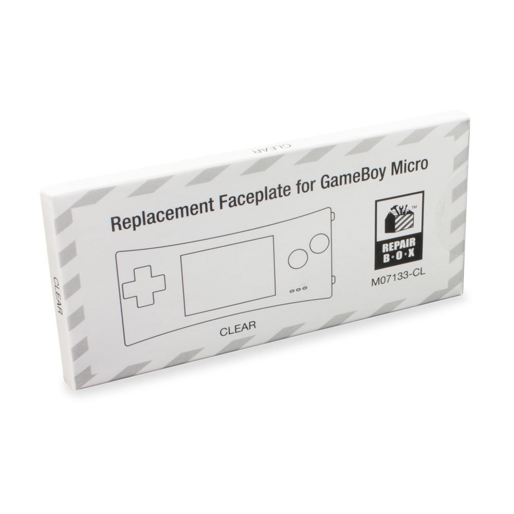 RepairBox Replacement Faceplate Screen For Gameboy Micro Clear