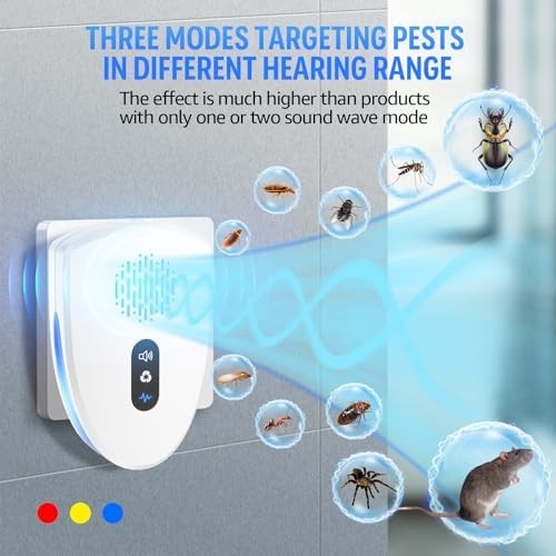 6 Pack Ultrasonic Pest Control Repeller Plug In