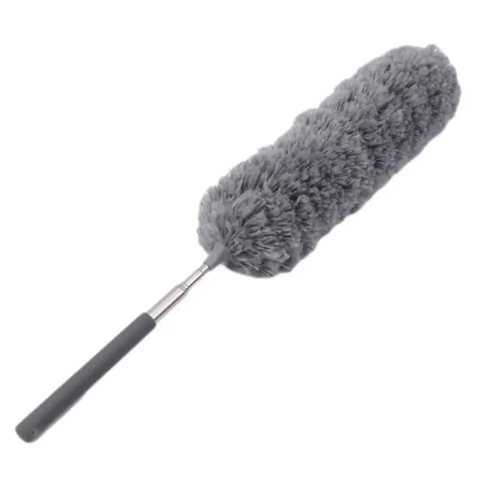 Extendable Feather Duster Long Telescopic Duster Magic Static Duster 1pc gray
