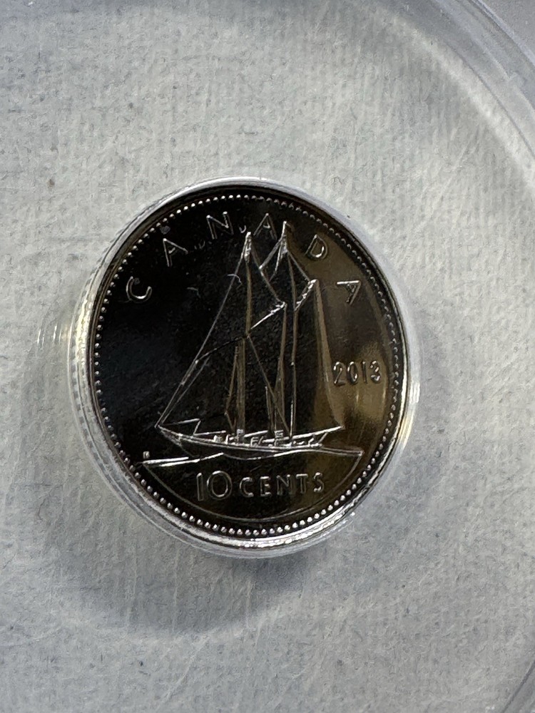 2013 Canada 10 Cents Graded MS 68 by ANACS
