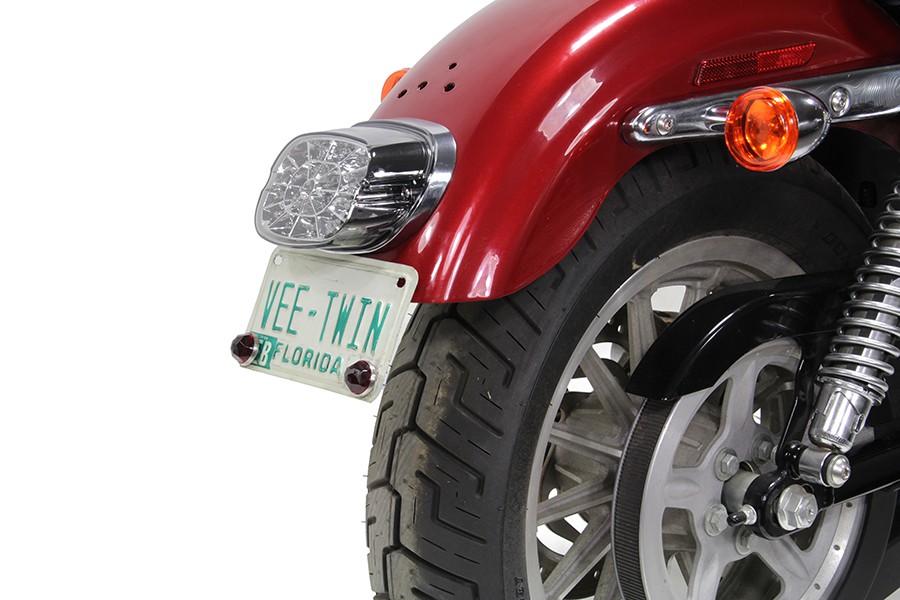 Lay Down Tail Lamp Assembly Smoked LED for Harley-Davidson