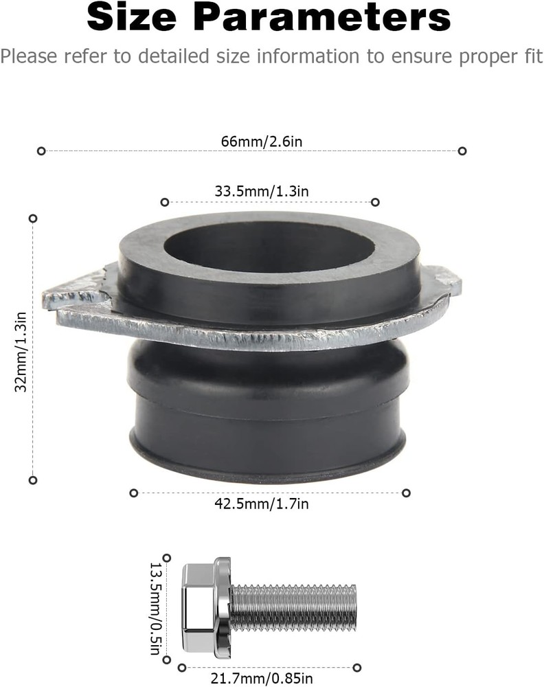 Garbage Disposal Parts for Insinkerator, 75499 Flex Coupler Rubber Black