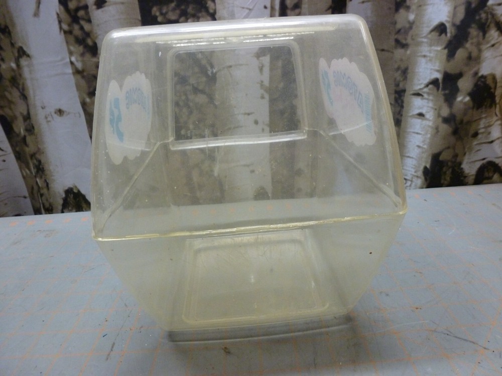 (B) VTG EMPTY Atomic Fireball Pan Ferrara Candy Counter Jar, Plastic Container