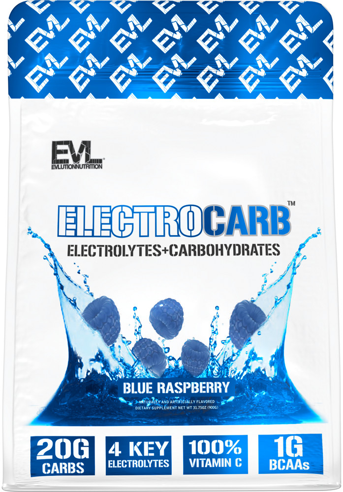 Evlution Nutrition ElectroCarb - Hydration Support - Blue Raspberry - 30 Serving