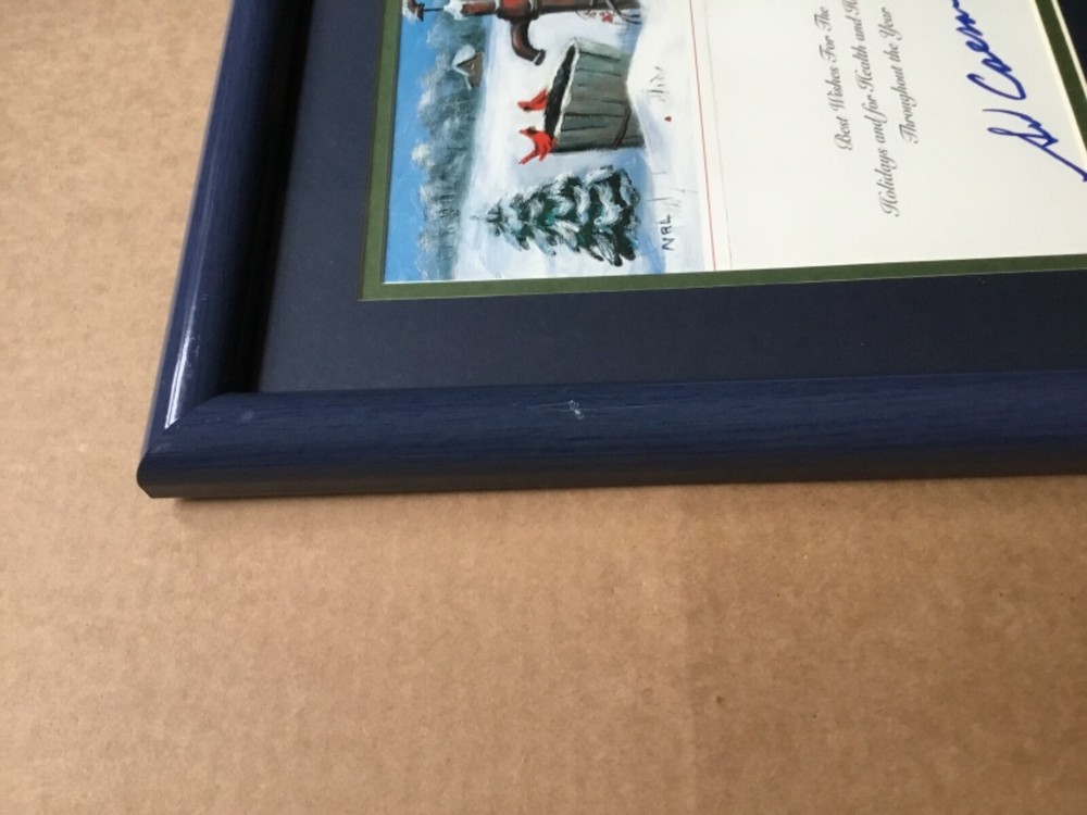 Rare Sid Caesar In-Person Signed Christmas Card with Custom Framing
