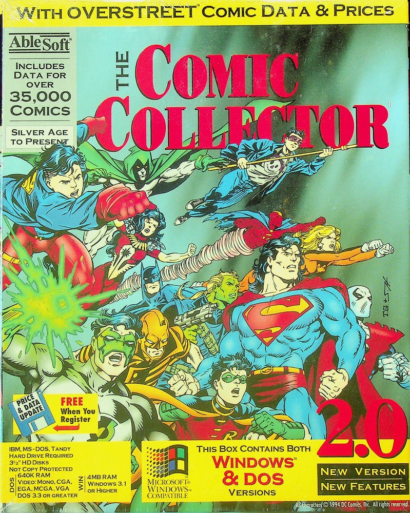 Comic Collector 2.0 Software for PC - AbleSoft Inc. - 1994