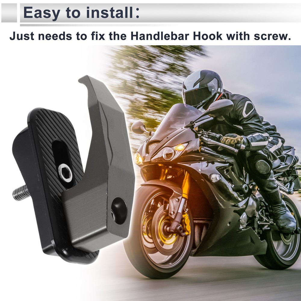 Alluper Alloy Motorcycle Hook for Minio Rectangular 1 Set Titanium Ton