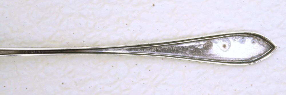 Pierced Silver Serving Straining Spoon Marked Weidlich circa 1920 No Monogram