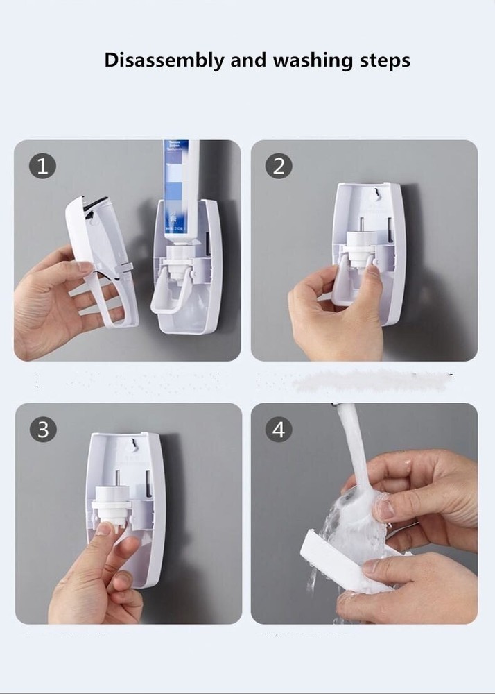 Fully Automatic Toothpaste Dispenser Hole Punched Toothbrush Toothpaste Storage
