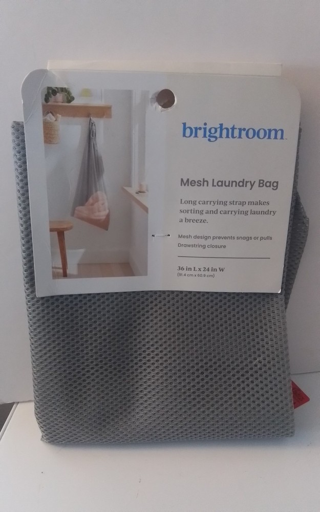 Brightroom Polyester Mesh Laundry Bag Gray