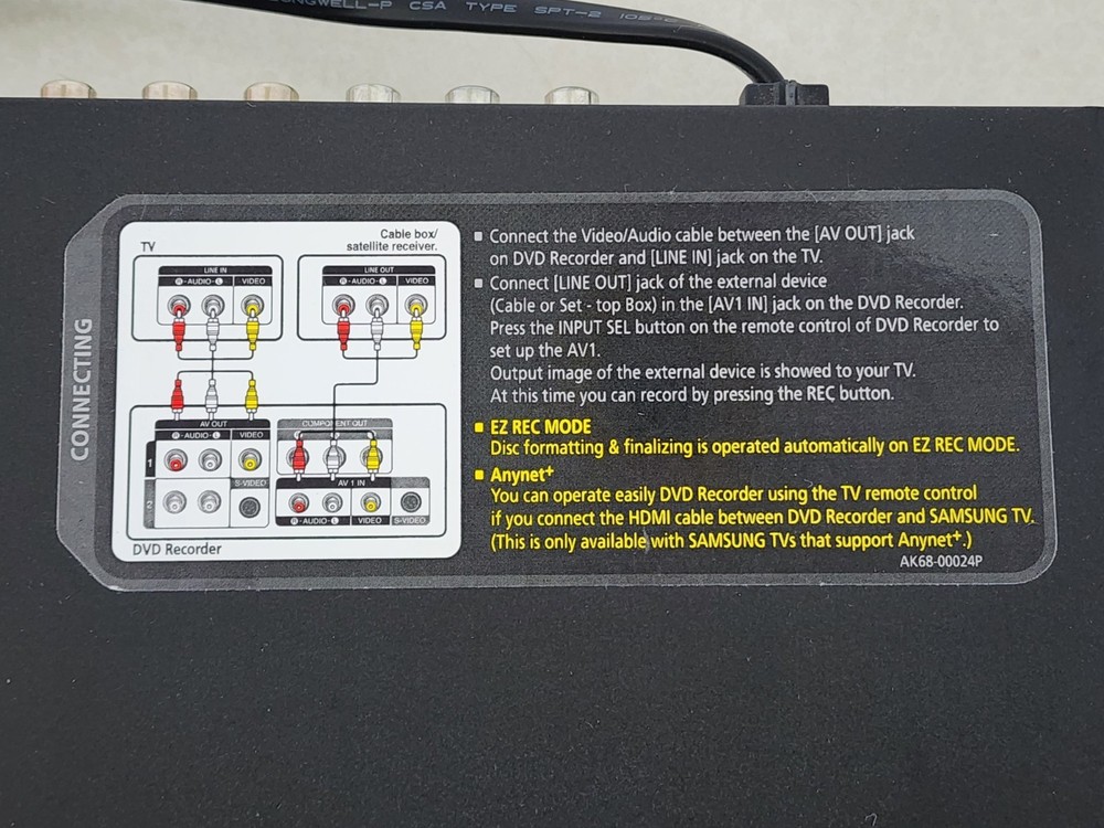 Samsung DVD-R155 DVD Recorder