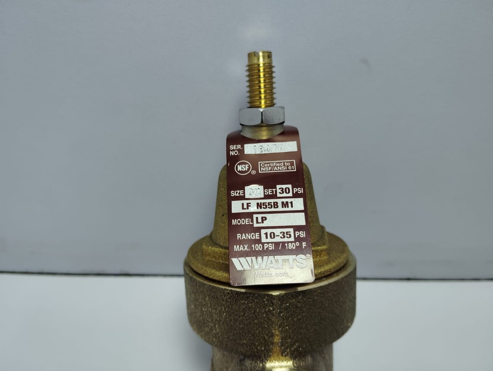 WATTS WATER PRESSURE REDUCING VALVE 3/4 LFN55BM1-U-LP