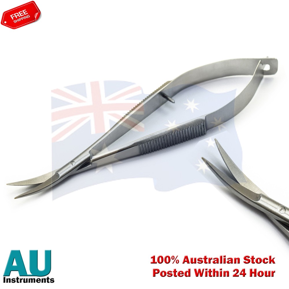 Noyes Microsurgical Curved Scissor Sharp Blades Ophthalmology Spring Precision