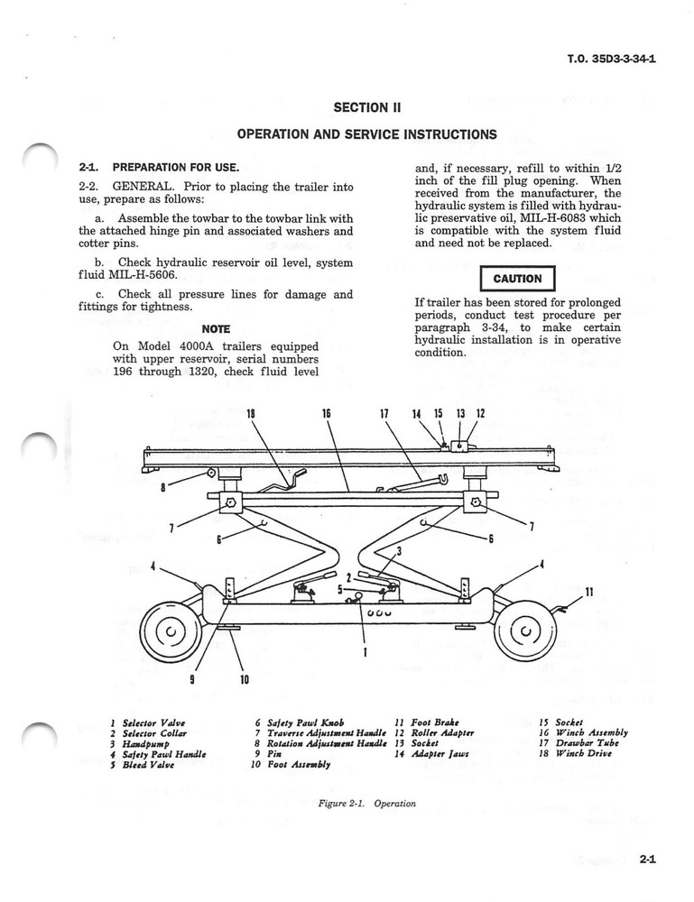 Aircraft Components Installation & Removal Trailer Model 4000 Flight Manual -CD