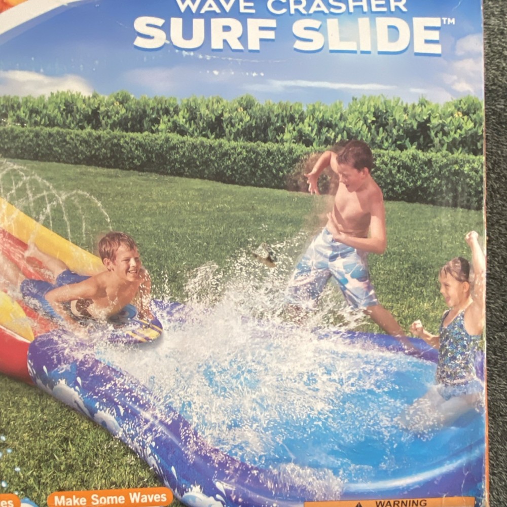 Banzai Wave Crasher Surf Slide Inflatable Water Slide & Splash Pool Set