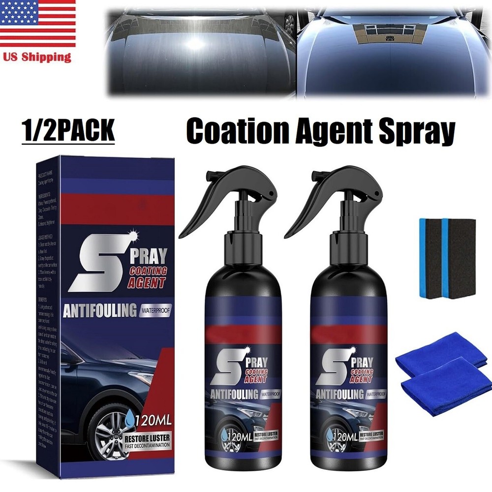 2Pcs Multi-functional Coating Renewal Agent Quick Coating Spray High Protection