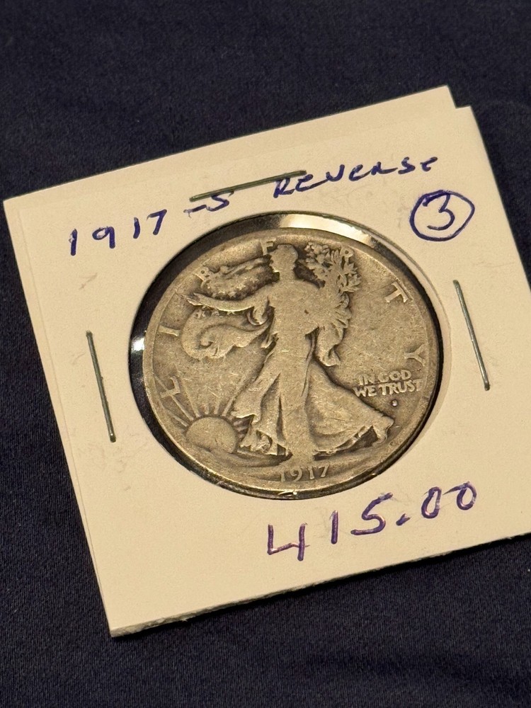 1917 S Reverse Walking Liberty Half Dollar