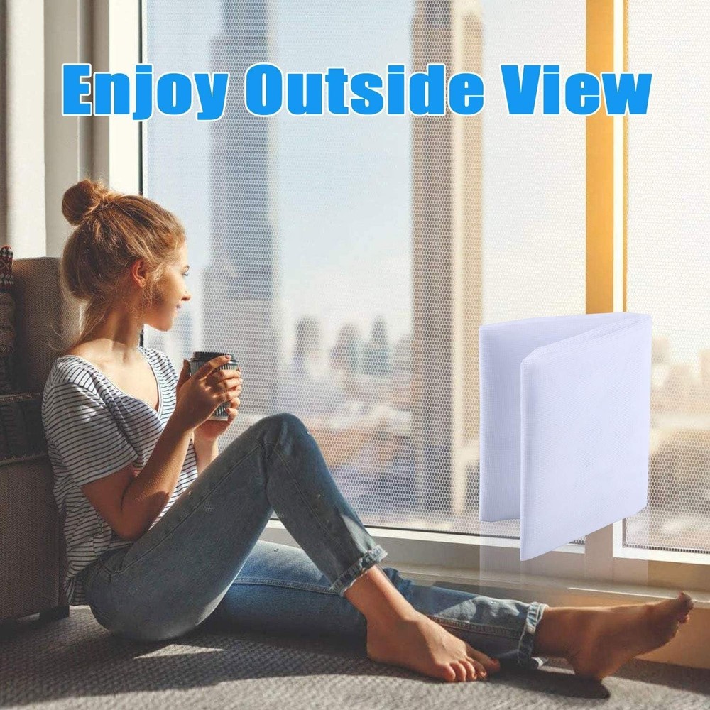 Window Screen Mesh Magic Curtain Self-Adhesive Fly Bug Insect Mosquito Net White