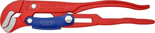KNIPEX Tools - Swedish Pattern Pipe Wrench, S-Shape Fast Adjust (8360010)