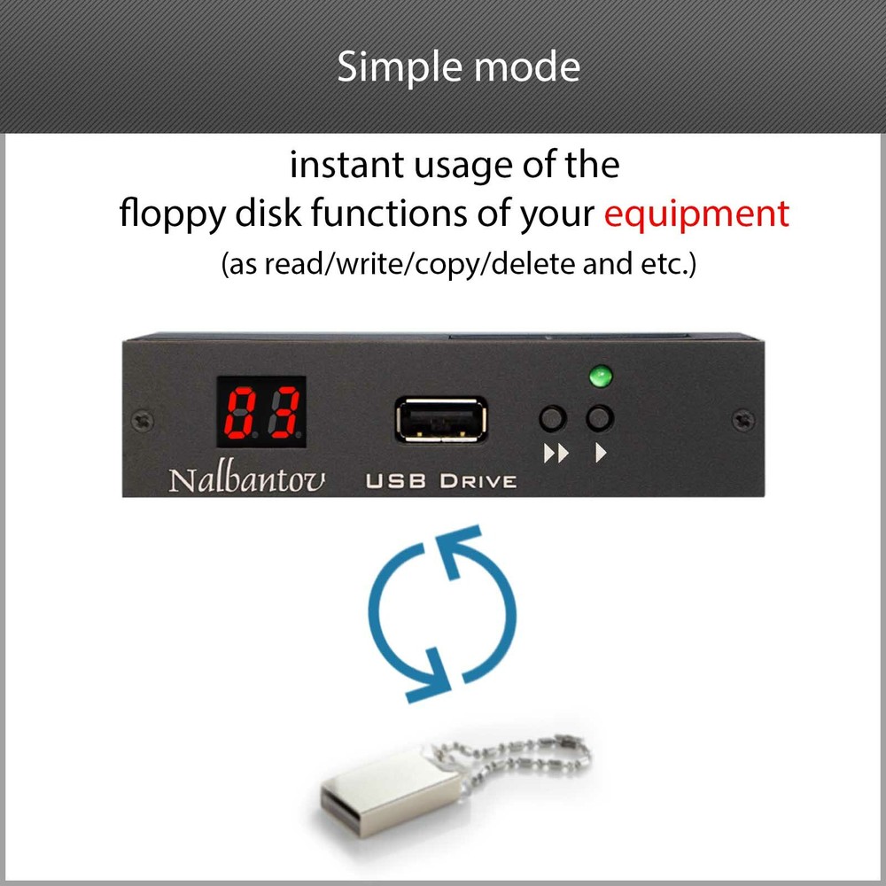USB Floppy Drive Emulator N-Drive 100 for Sequential Circuits Prophet 2000, 2002