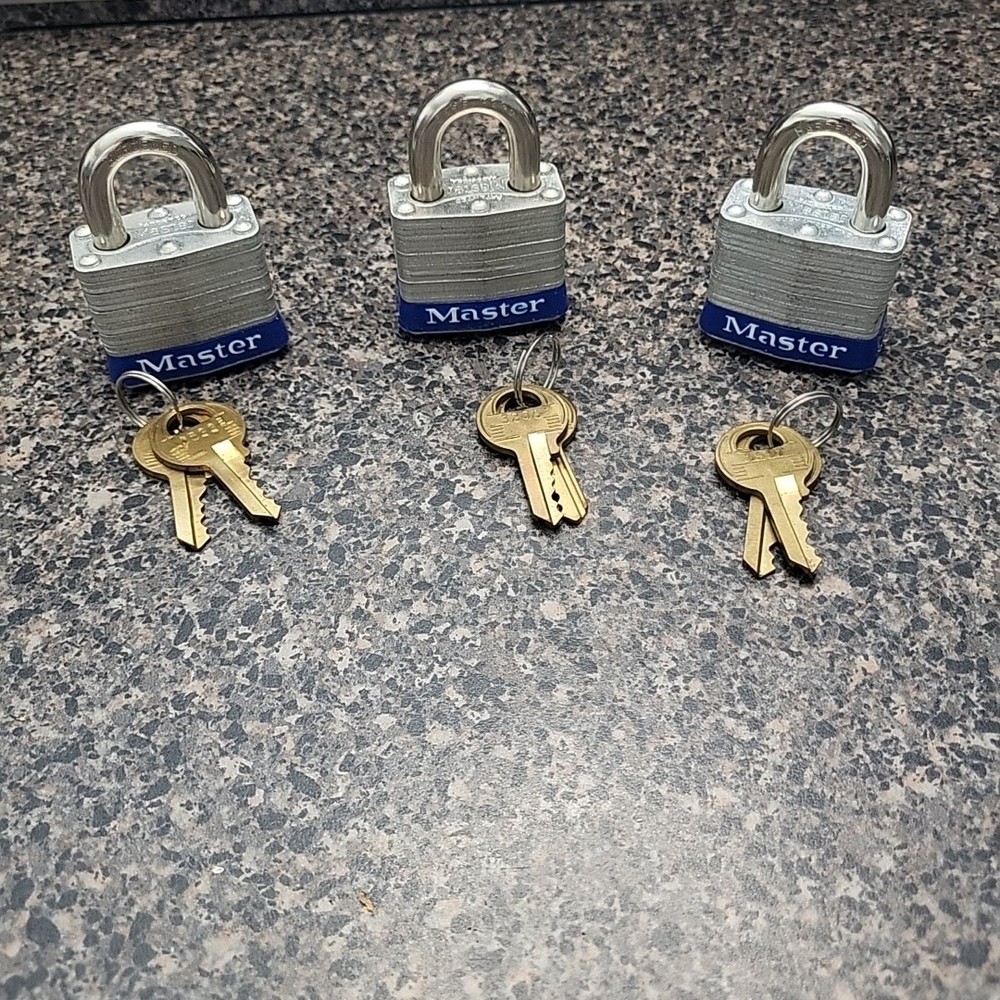 3 Master Lock No.3 Padlocks  Keyed DIFFERENT