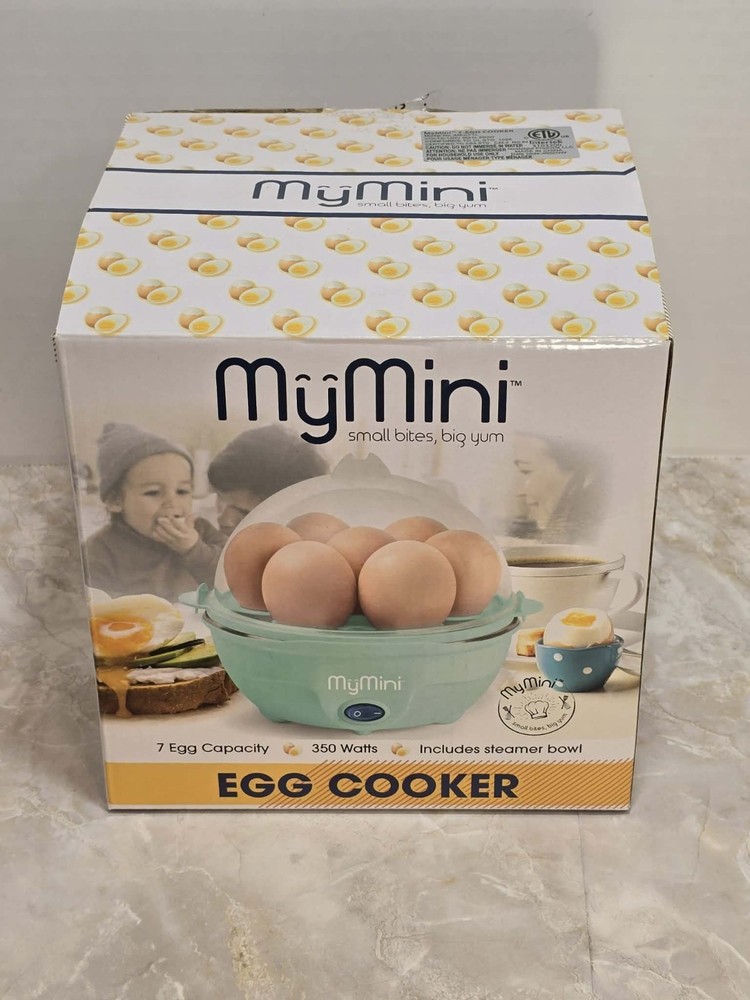 MyMini Egg Cooker Teal 7 Egg Capacity Open Box Kitchen Compact 🍳🥚