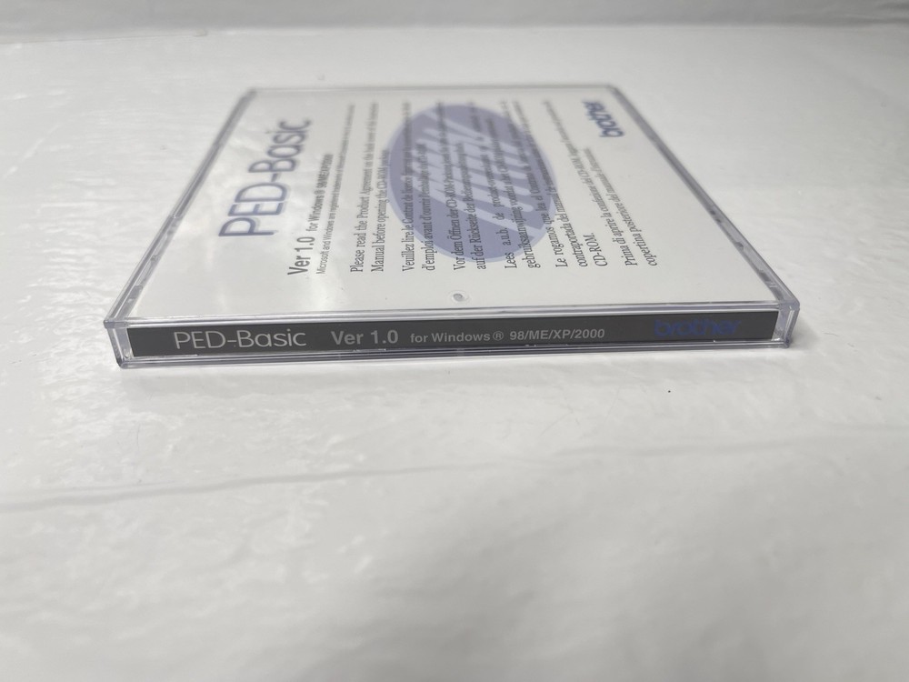 BROTHER PED-Basic Embroidery Design Software Version 1.0 CD-ROM ONLY NEW