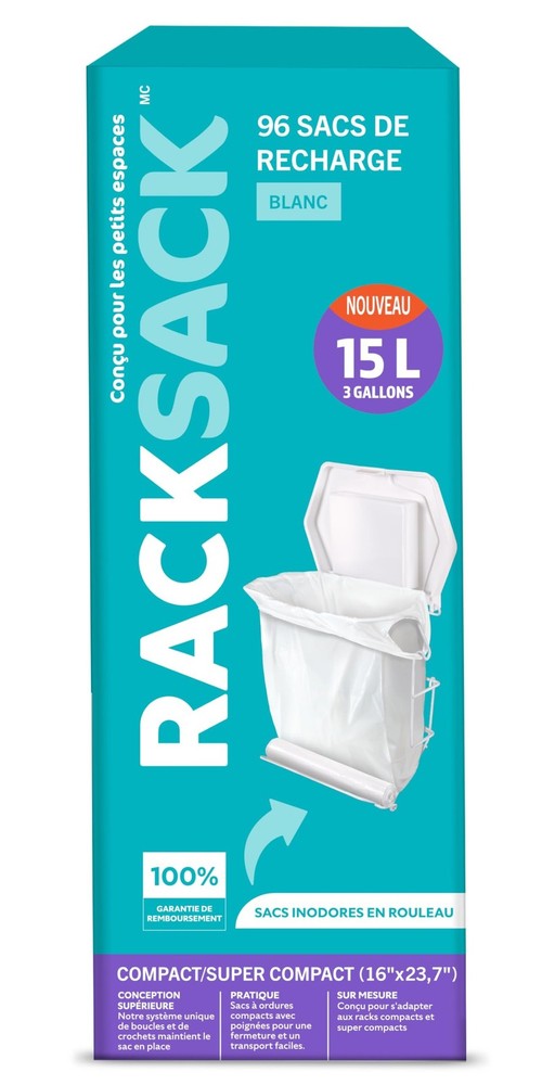 Rack Sack Rolled Bag Refills White 96's