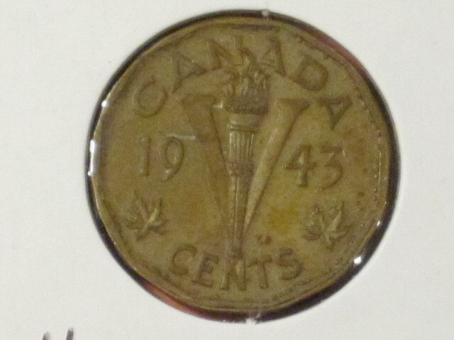 1943 Five Cents- Canada - KM# 40 / Very nice example (L1)