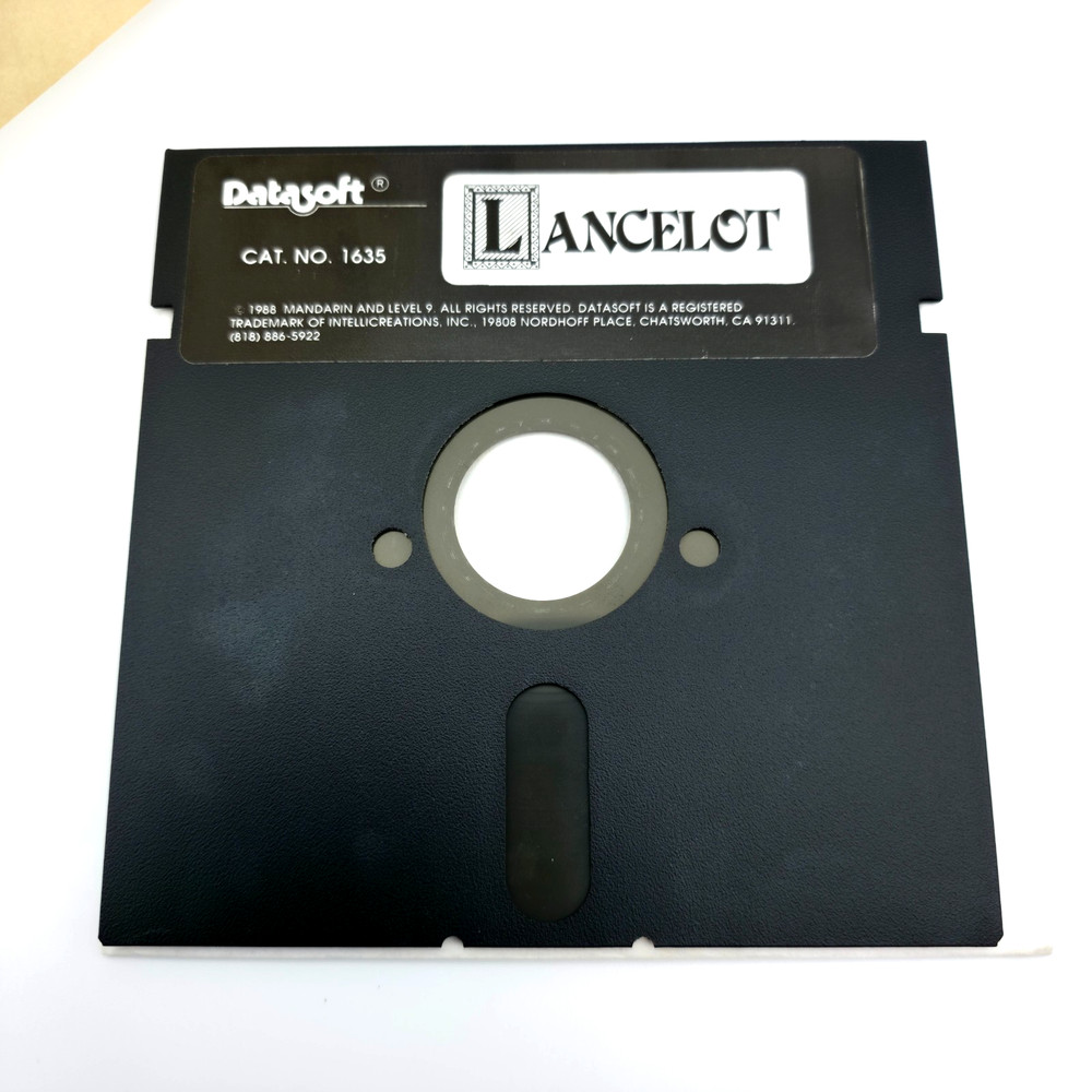 CIB! Rare! Lancelot (Commodore 64/128, 5.25" Disk, 1988 Datasoft) – Tested!