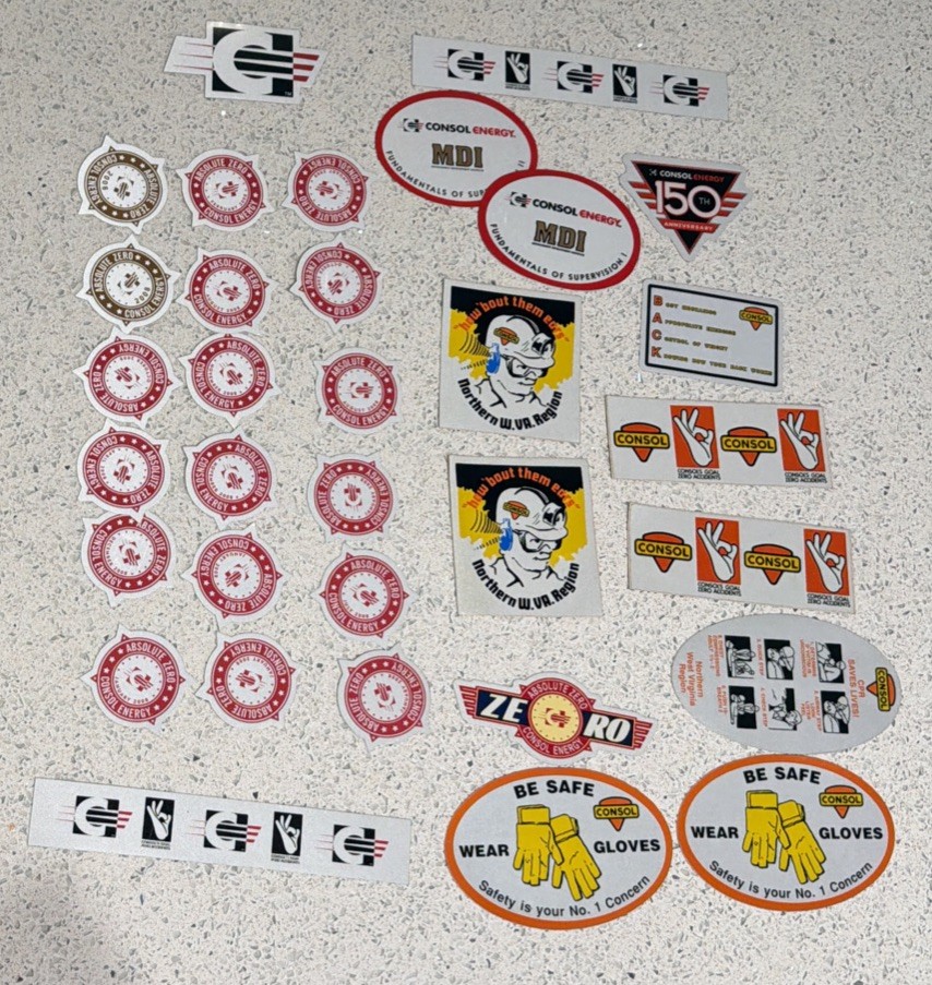 consol coal mining stickers 33 In Total