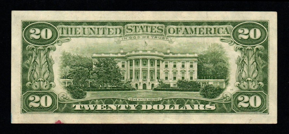 1985 $20 Misalignment PRINT ERROR Beautiful AU Federal Reserve Note!