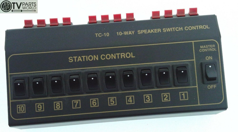 10-Way Speaker Switch Master Control Box TC-10 Station Control