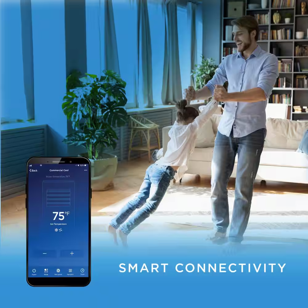 6,300 (DOE) BTU Portable Air Conditioner Cools 400 Sq. Ft. with Wi-Fi Enabled in