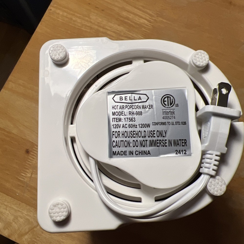 Bella Hot Air Popcorn Maker Unopened