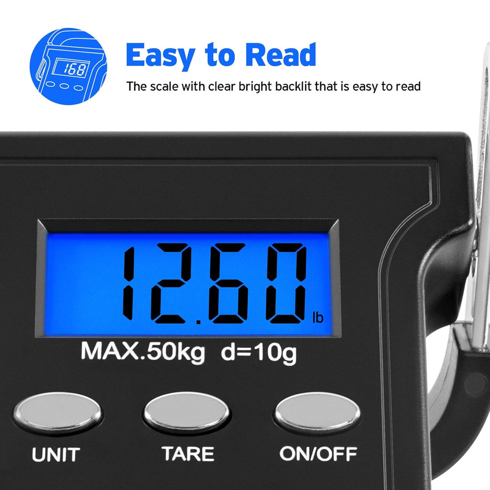 Professional Digital Trigger Pull Scale Gauge with Hook Clear LCD Display