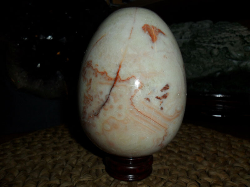 Crazy Lace Agate Polished Precious Stone Egg Large